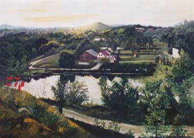 V&ouml;r&ouml;sv&aacute;ri tavak t&eacute;len &eacute;s alkonyban